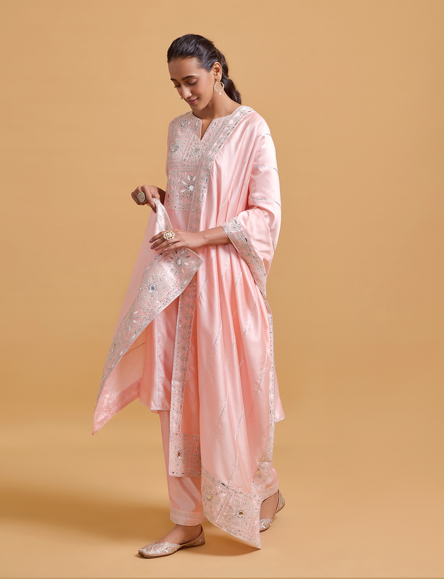 Zeenat Pink Heavy Dupatta
