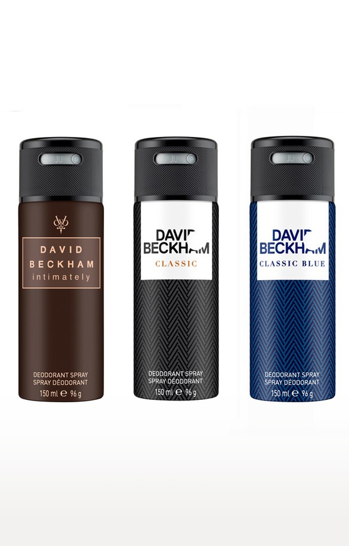 David Beckham | Classic And Classic Blue And Intimately Deo Combo Set Of 3 0