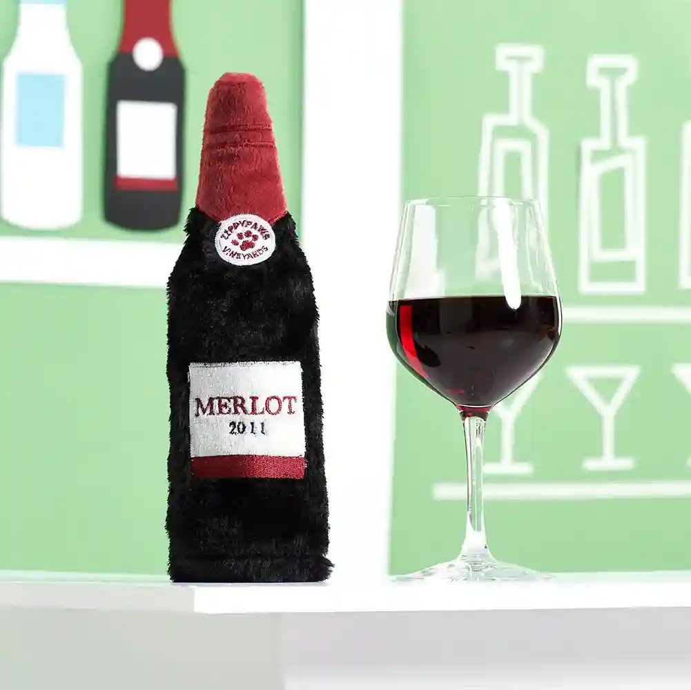 Zippy Paws Latex Happy Hour Crusherz, Red Wine