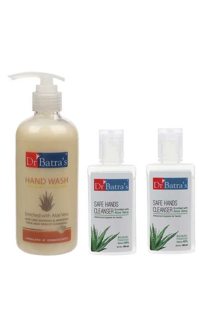 Dr Batra's | Dr Batra's Hand Wash 300 ml and Safe Hand Cleanser 200 ml (Pack of 3) 0