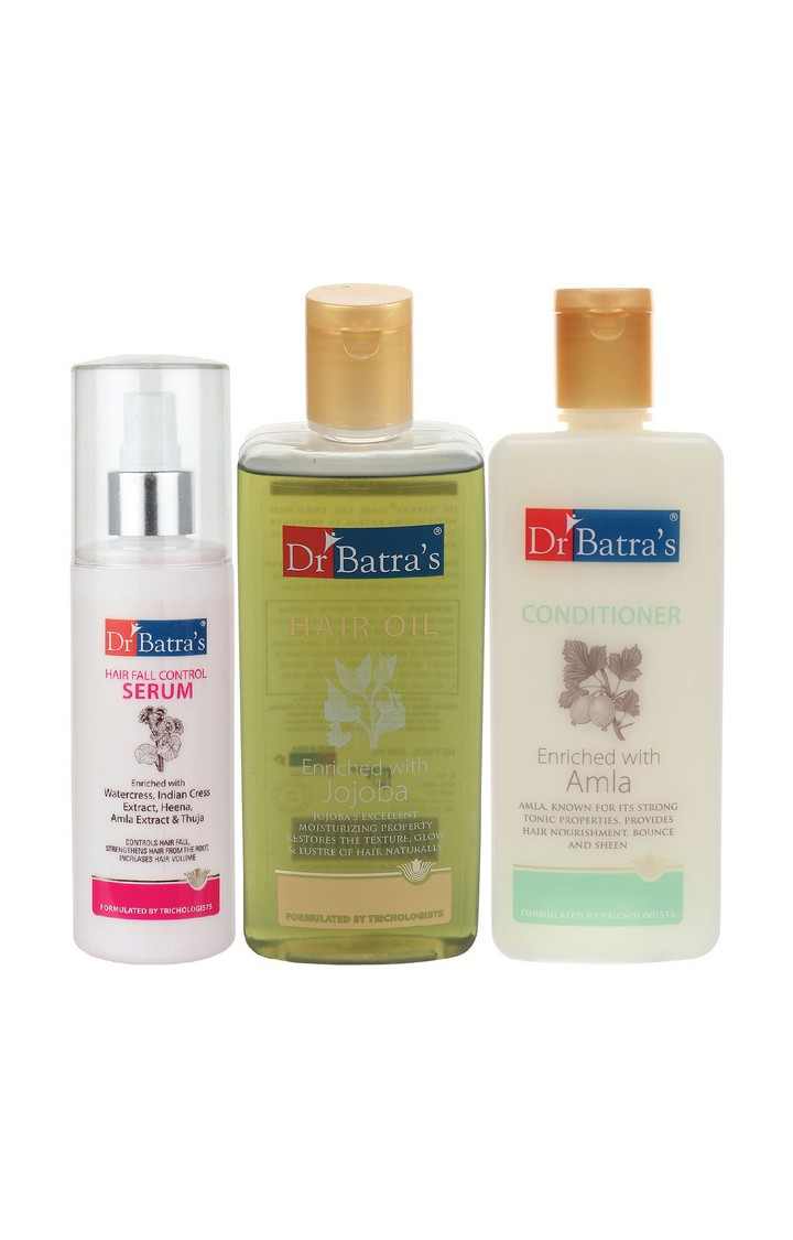 Dr Batra's Hair Fall Control Serum-125 ml, Conditioner - 200 ml and Hair Oil - 200 ml