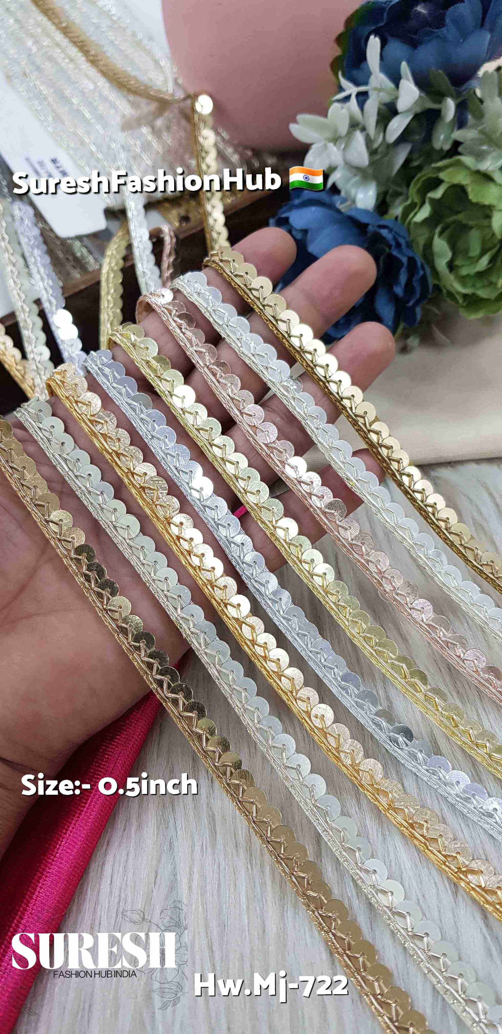 Regal Shine Silver Saadi Lace