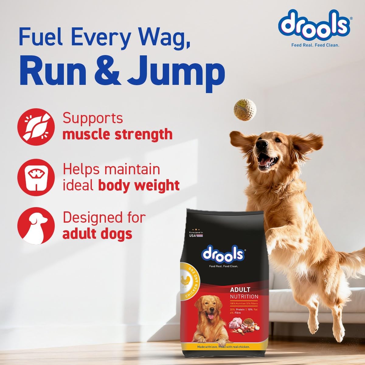 Drools Chicken & Egg Adult Dog Dry Food