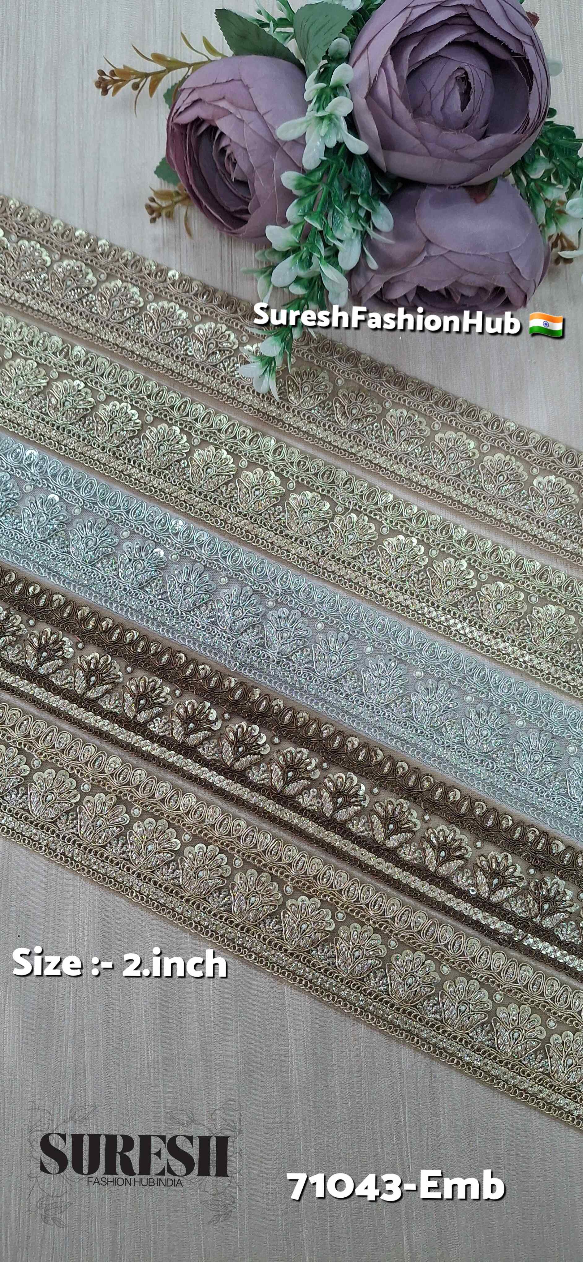 Lightlist Gold Royal Embroidery Lace
