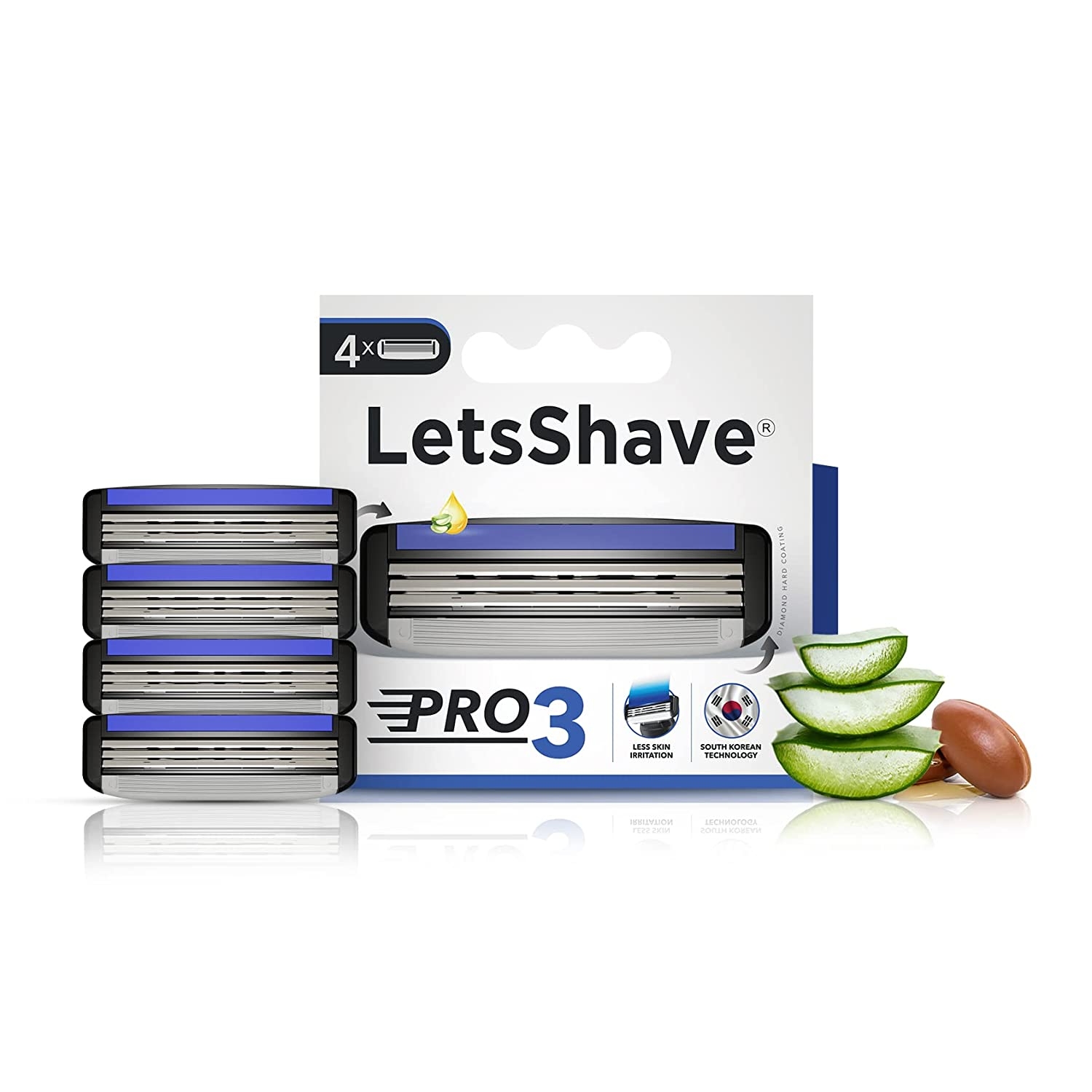 LetsShave | LetsShave Pro 3 Shaving Blades - Pack of 4 Razor Blades 0