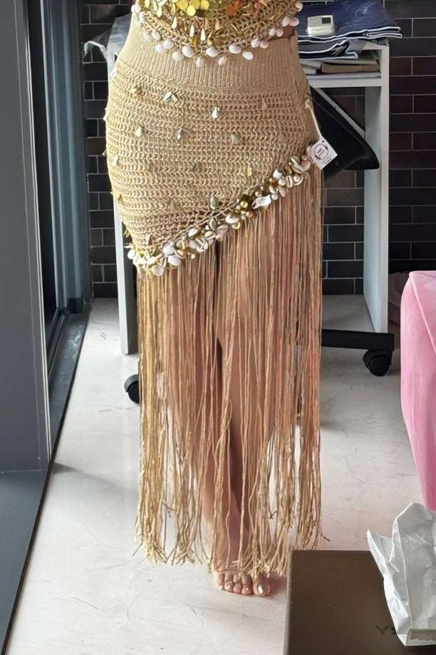 Tropical Breeze Fringe Skirt