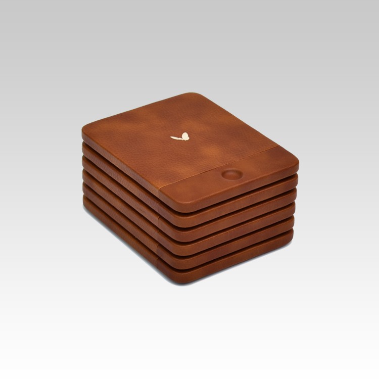 Rectangular Coasters - Set of Six - Classic - Tan