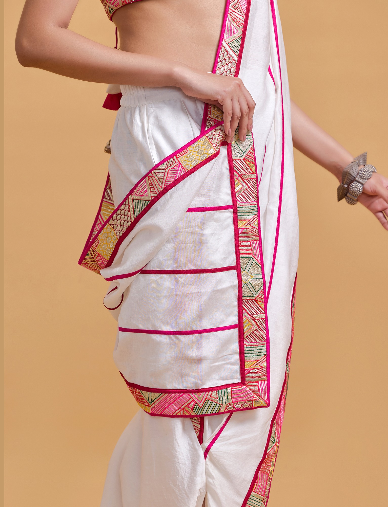 Mithai Offwhite Harem Saree
