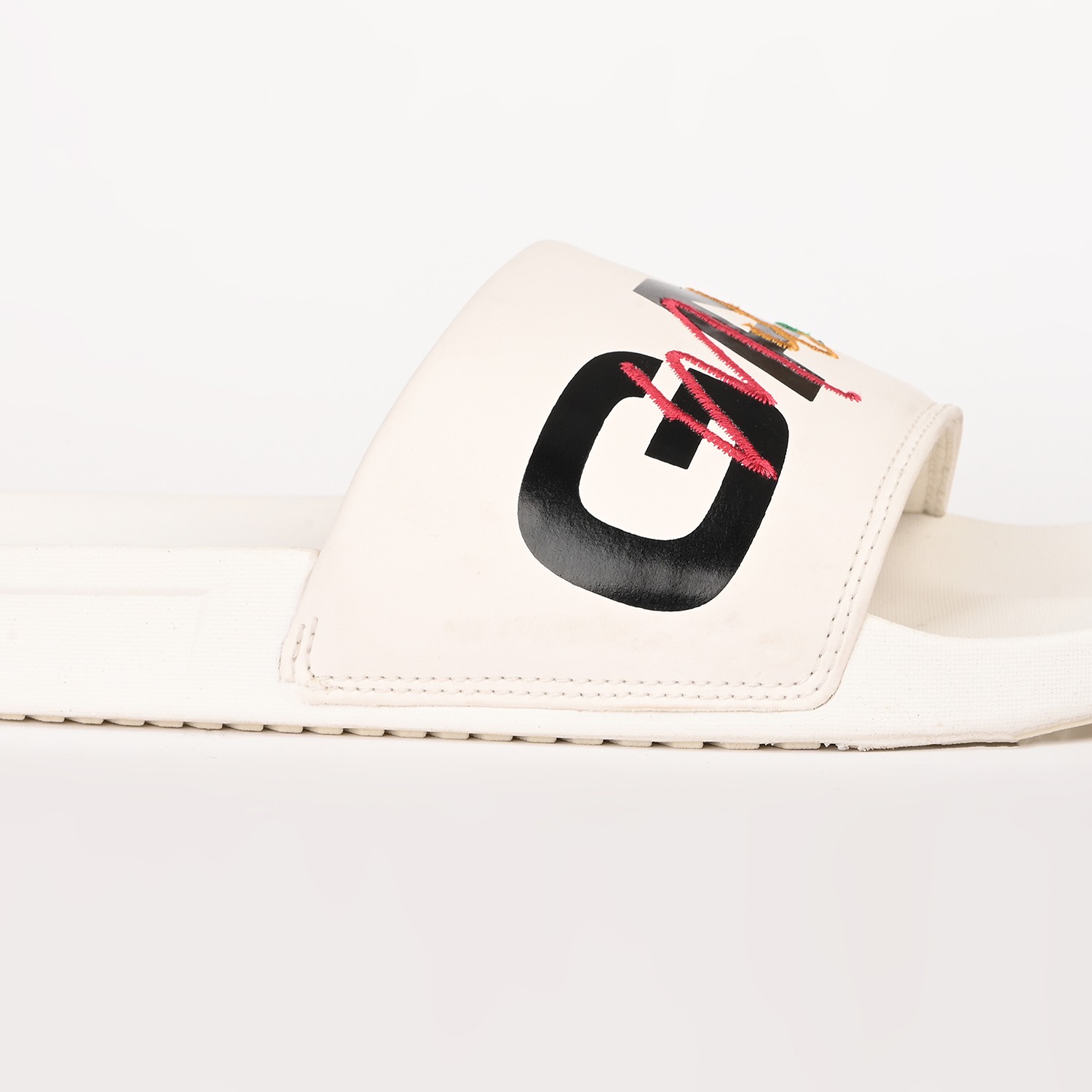 GAS | Men's LuxeEdge White Slides|1