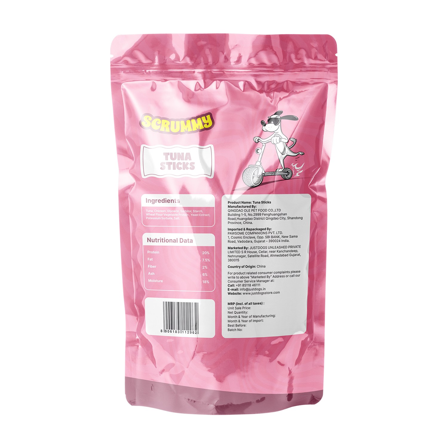 Scrummy Tuna Stick Dog Treats 70g