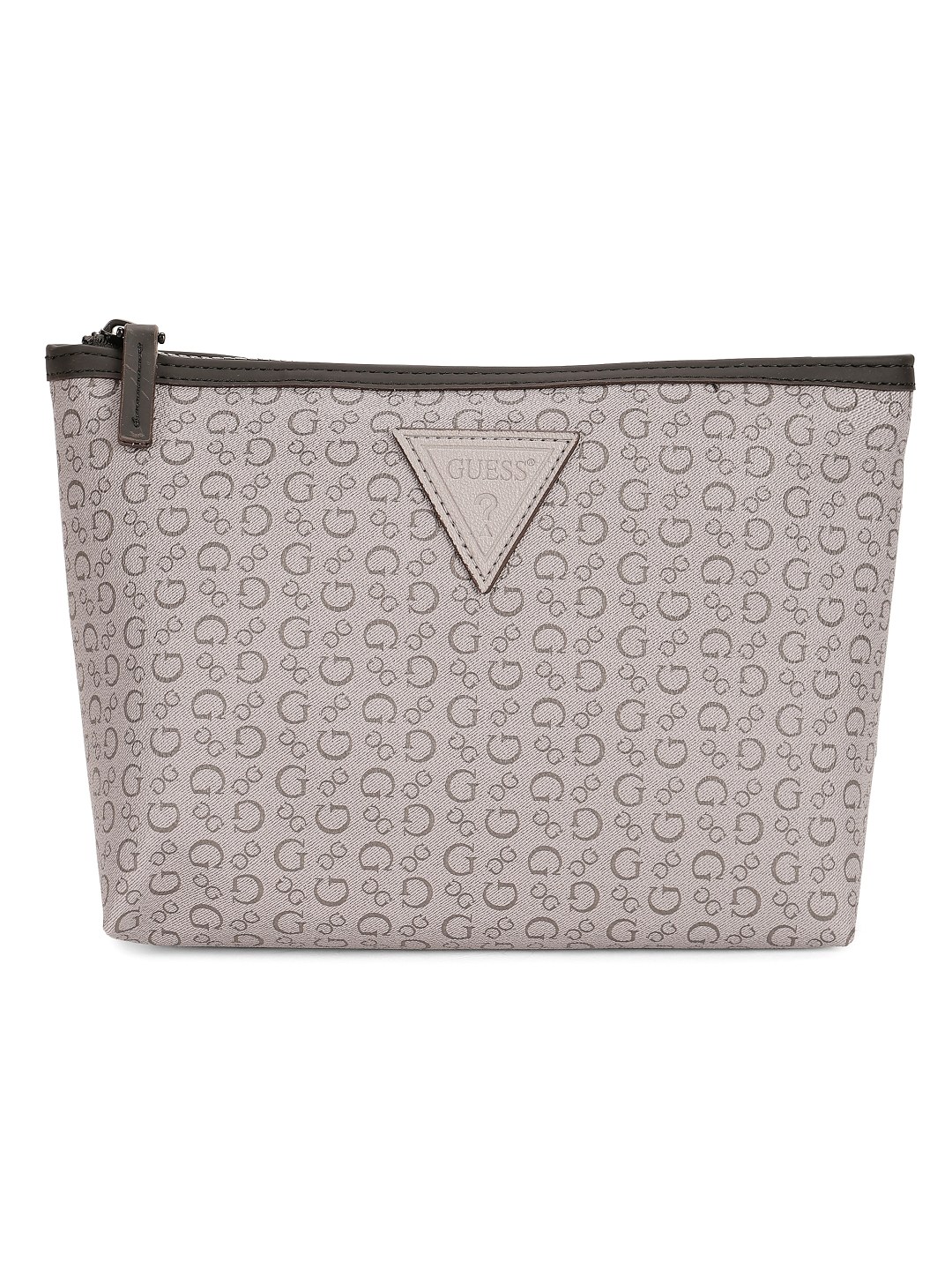 Guess Grey PVC Printed MEN Pouch