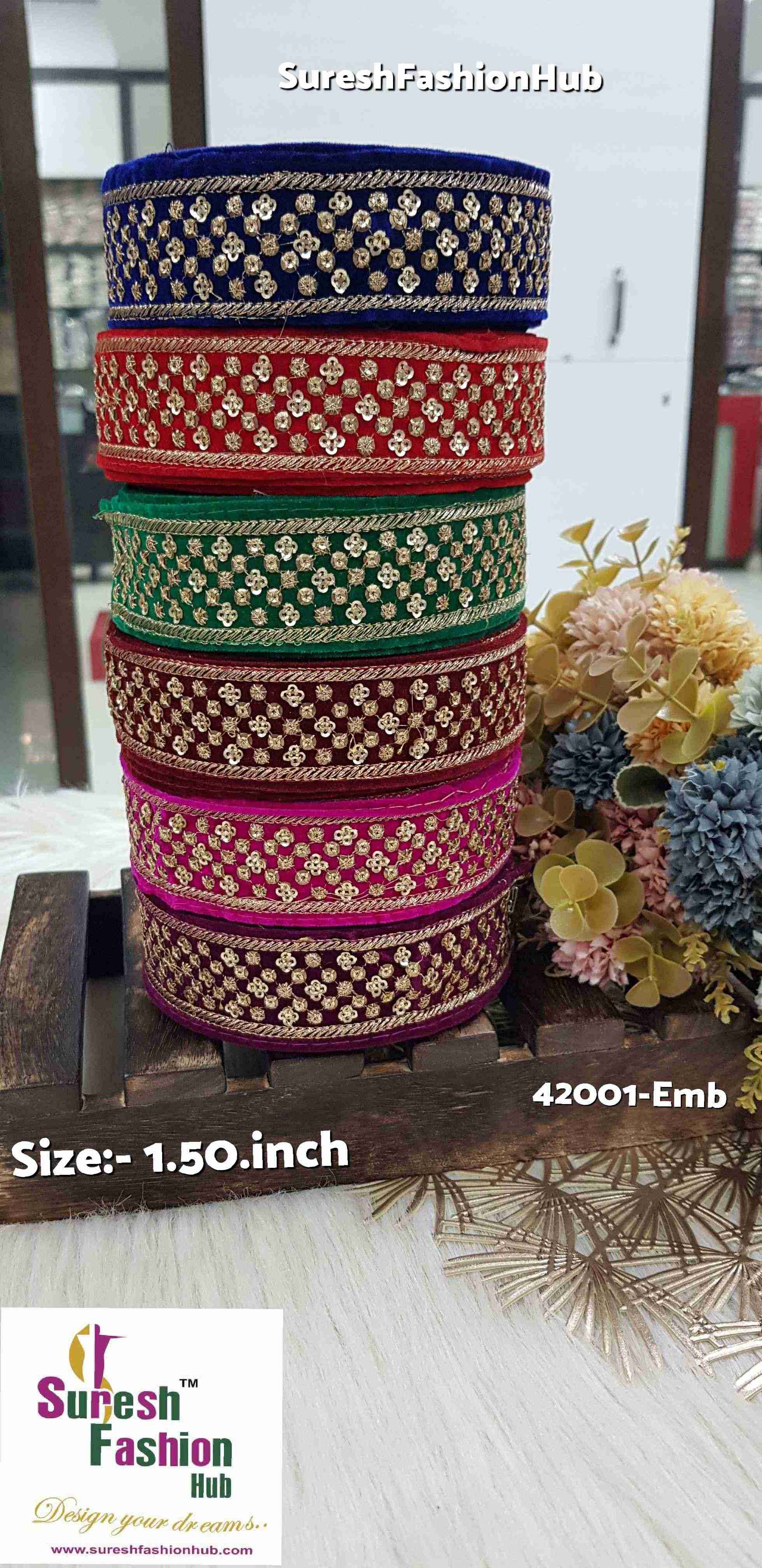 Majenta Magic Velvet Embroidery Lace