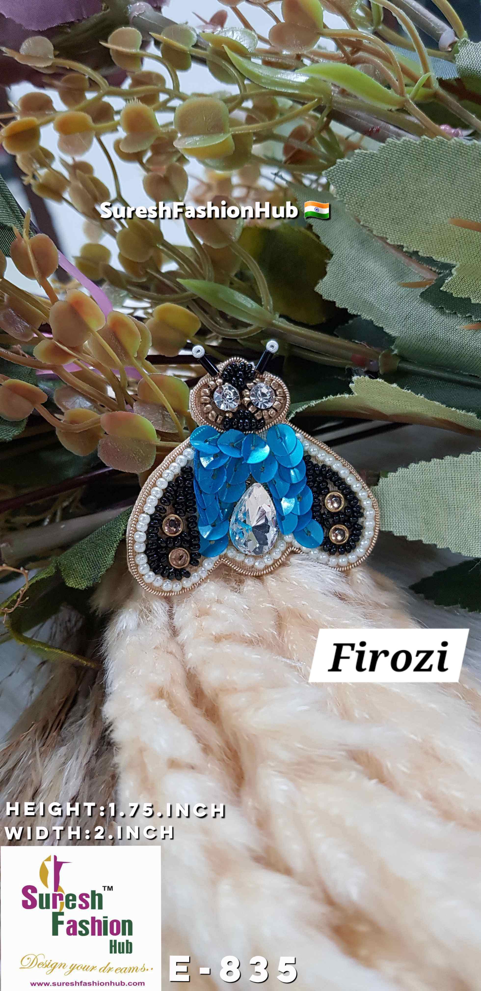 Enchanted Elegance Beetle Patch Firozi