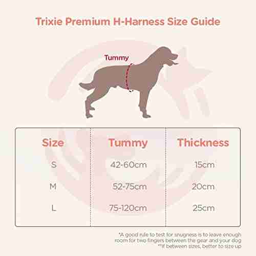 Trixie Premium H Harness for Dogs, Indigo