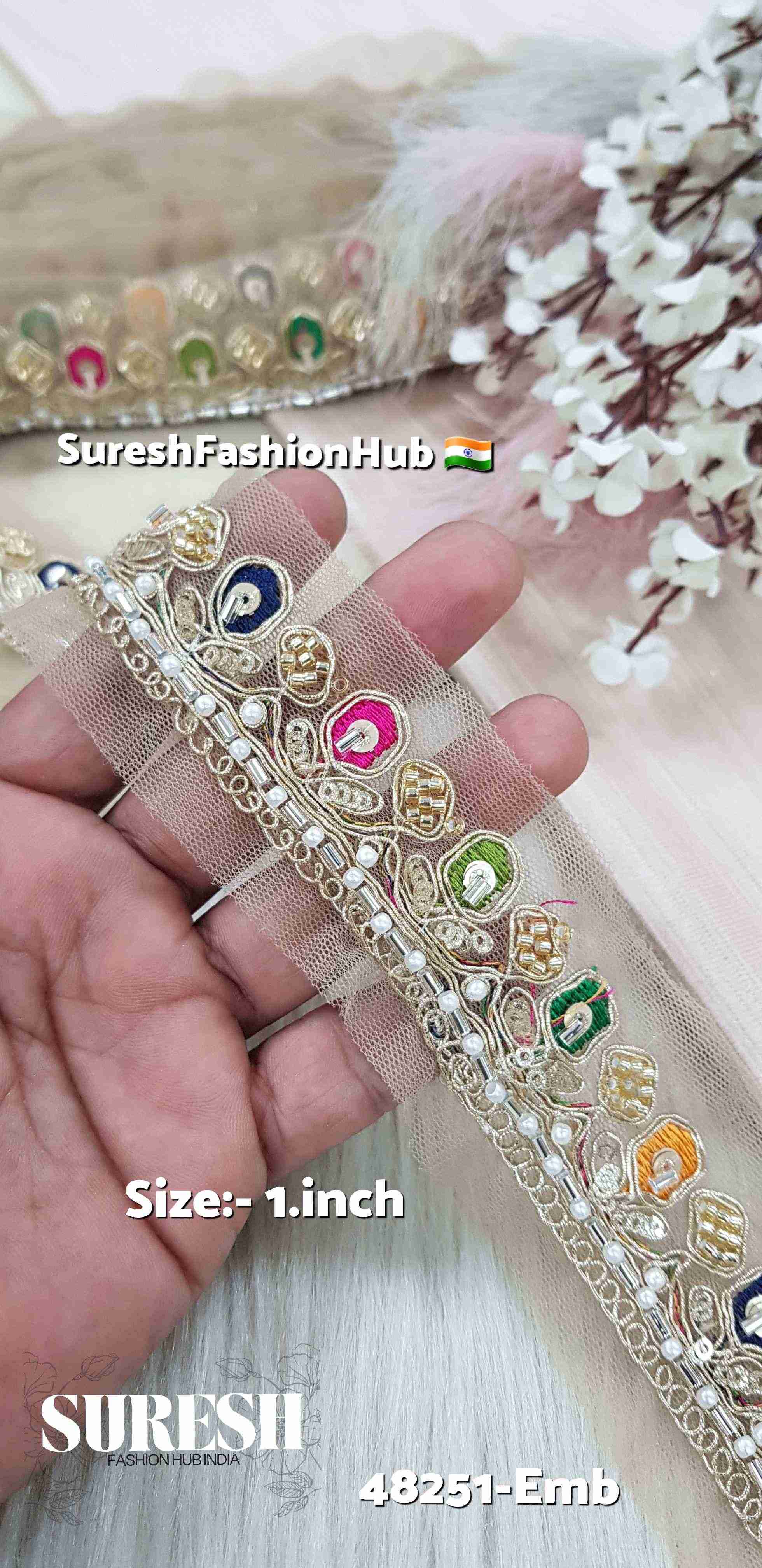 Mehfil Multi-Thread Floral Lace