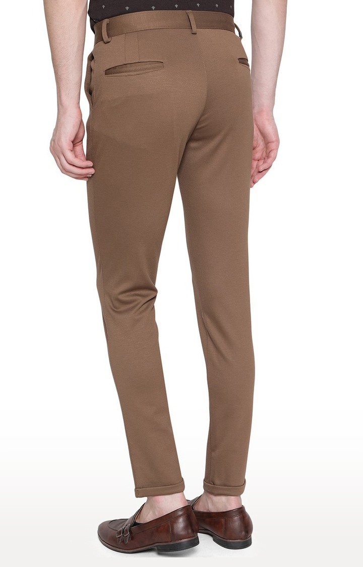 JB-VN-169/3 BOSIN BROWN Men's Brown Cotton Solid Trousers