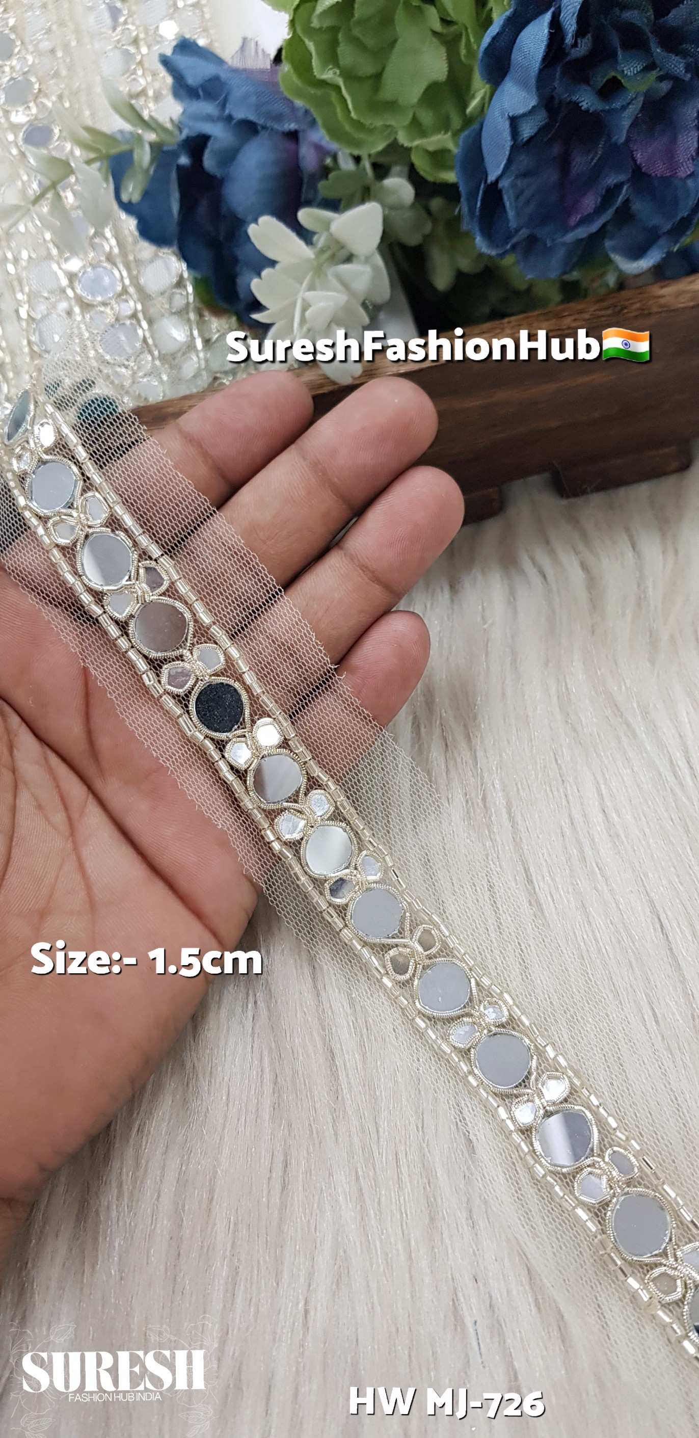 Water Mirror Glint Handcrafted Border Lace