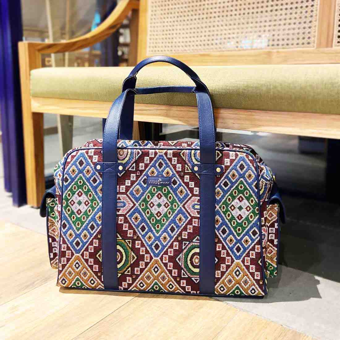 Wildflower Midnight at Magnolia Weekender Travel Bag for Women