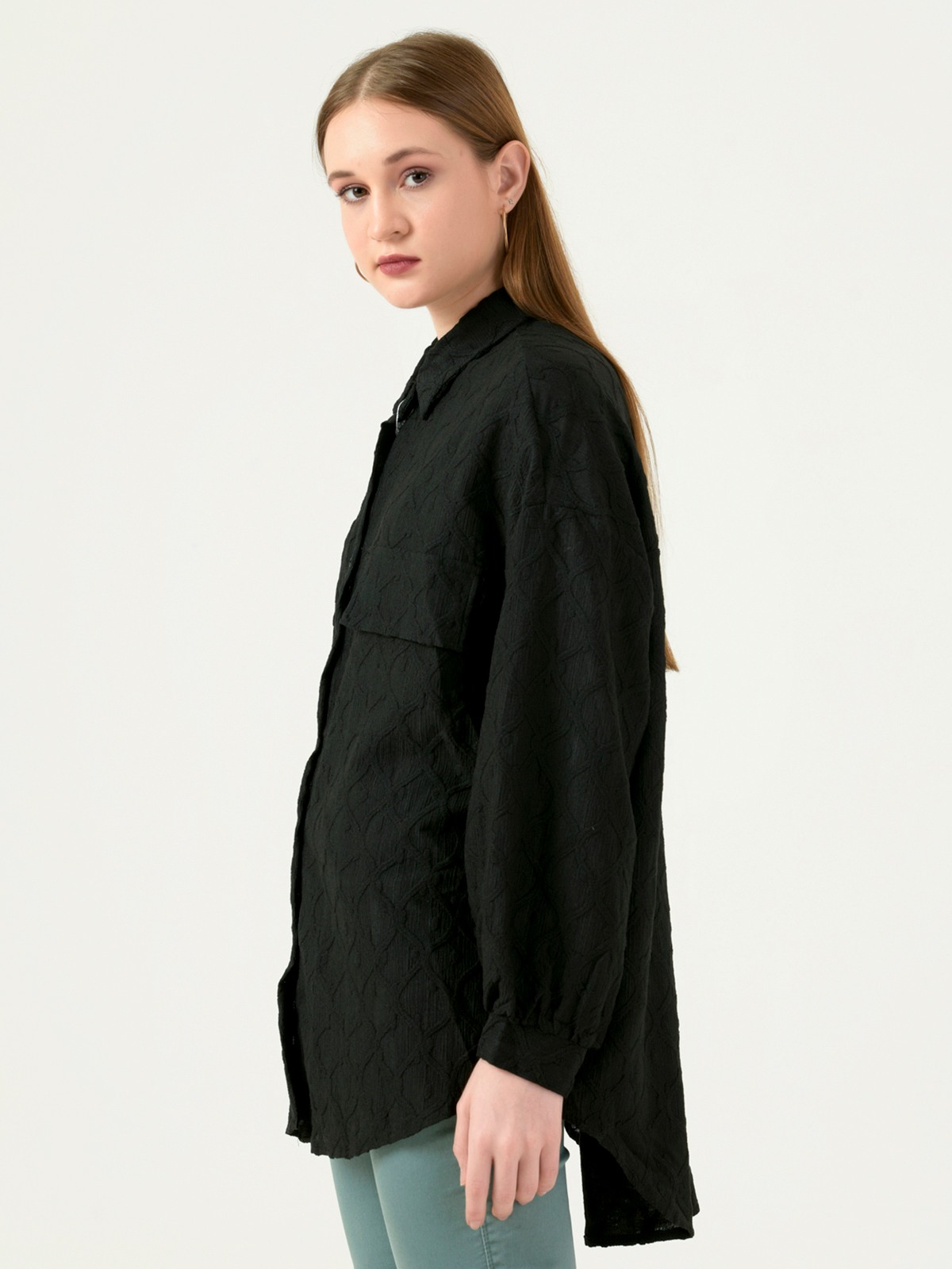 Albion Women Smart Premium Navy Casual Shirt