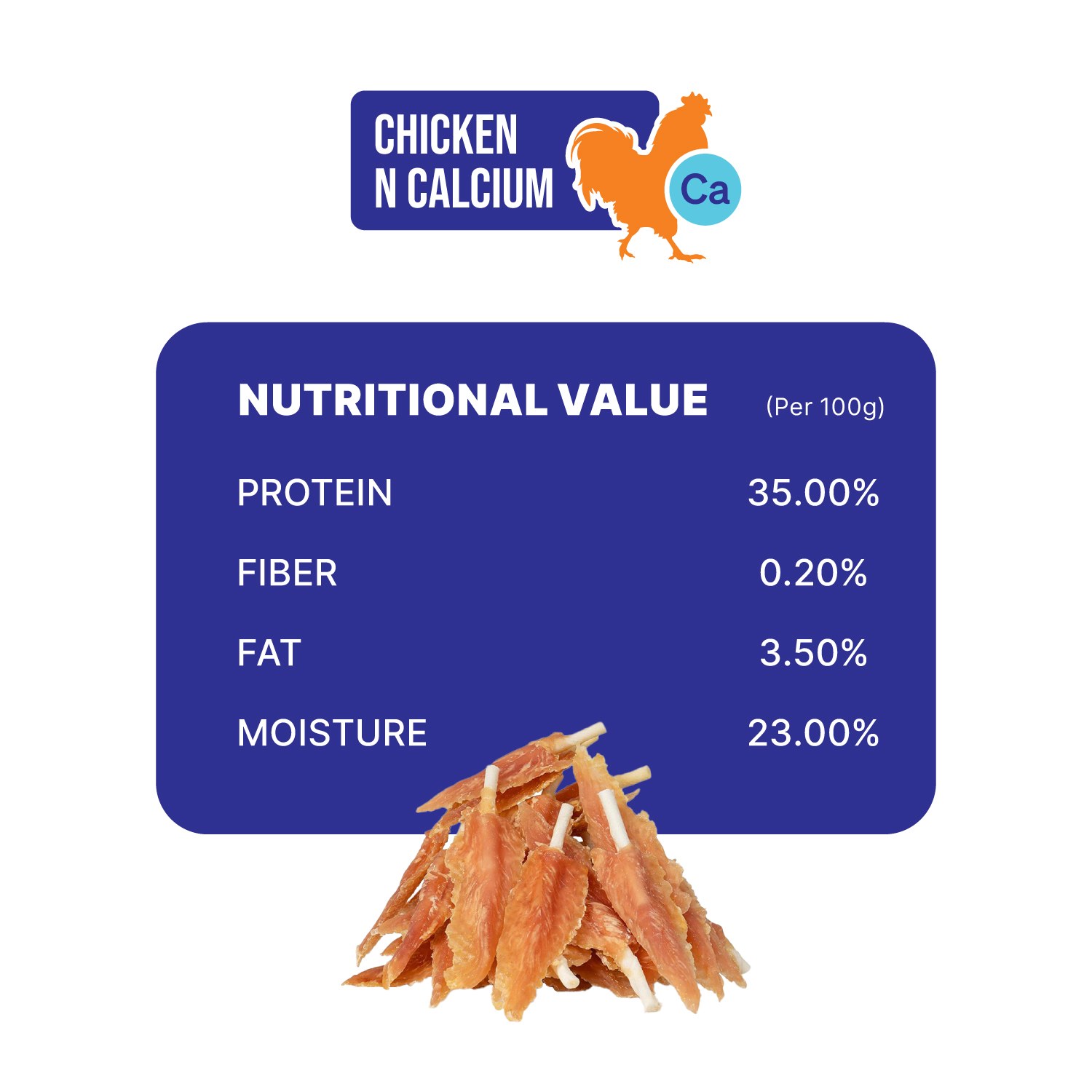 Snackers Chicken N Calcium Dog Treats, 70 g