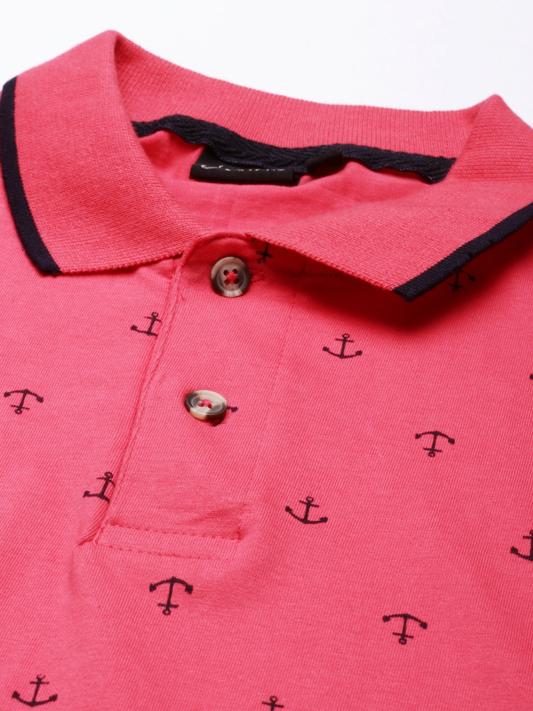 Kryptic | Men's Pink Cotton Printed Polos 6