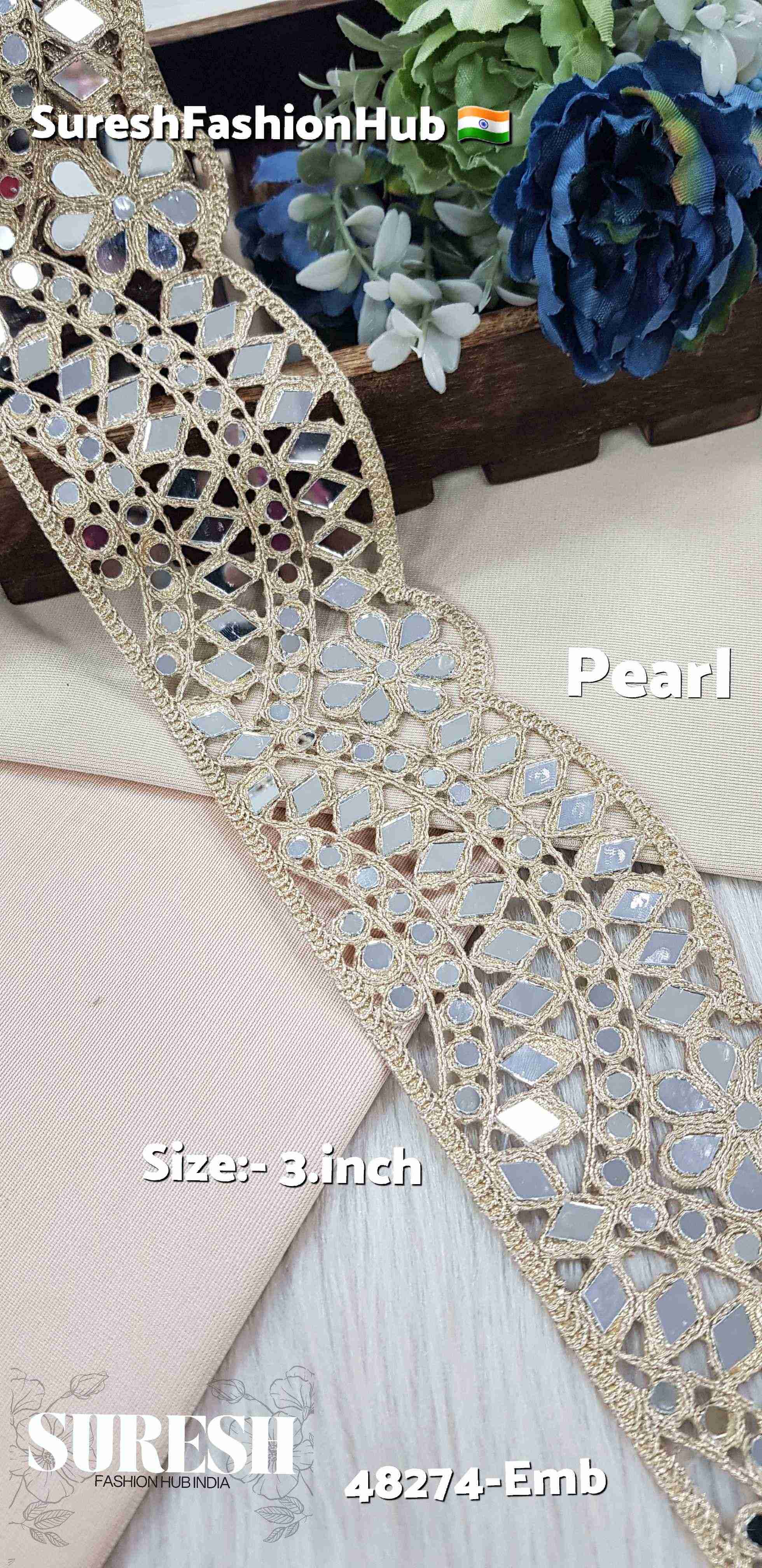 One-Sided Scalloped Cutwork Lace
