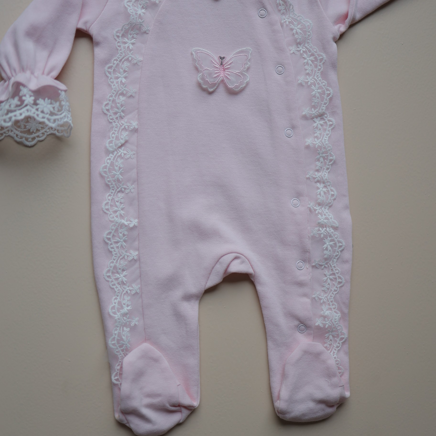 Rose Petal Butterfly Baby Romper
