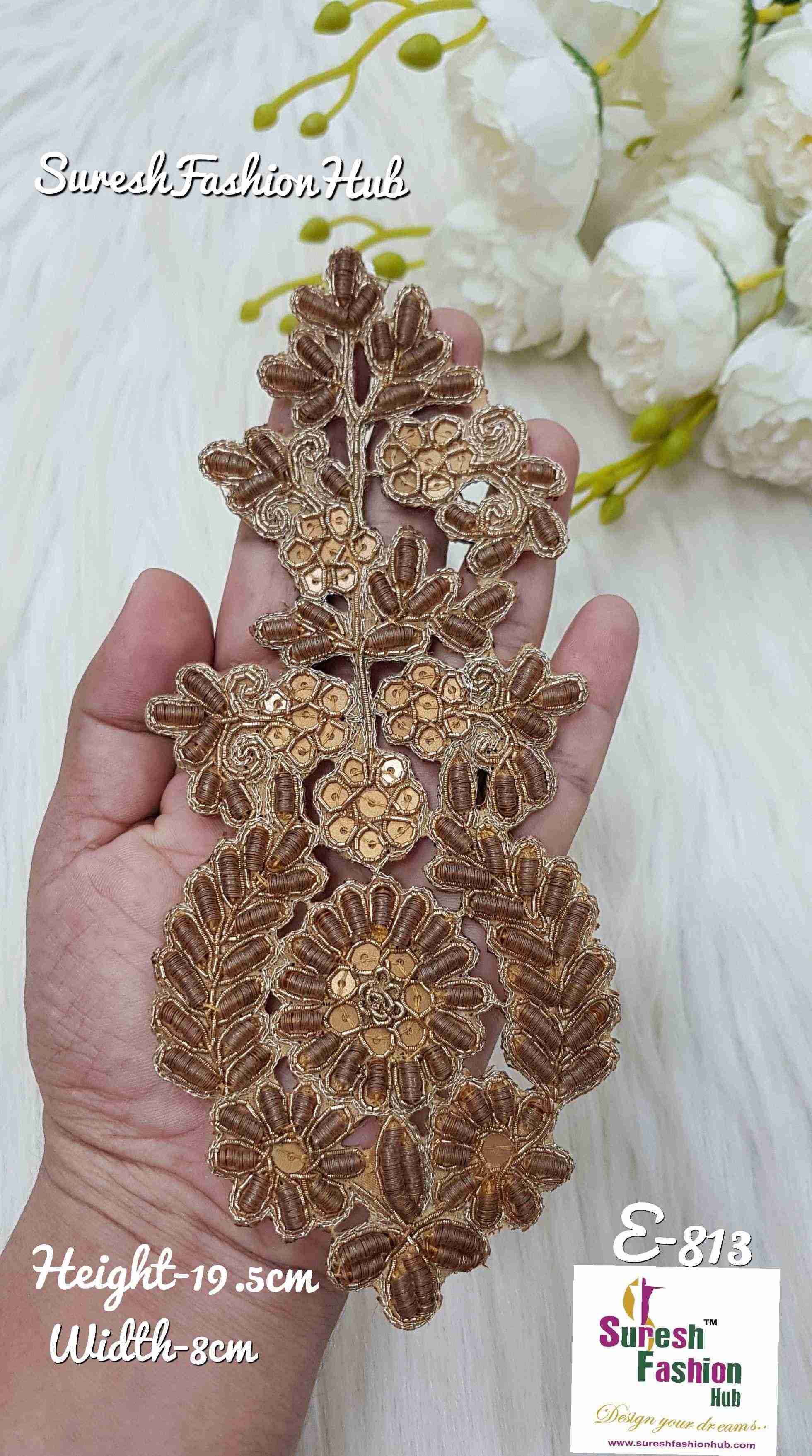 Antique Gold Zardoshi Gilded Patches