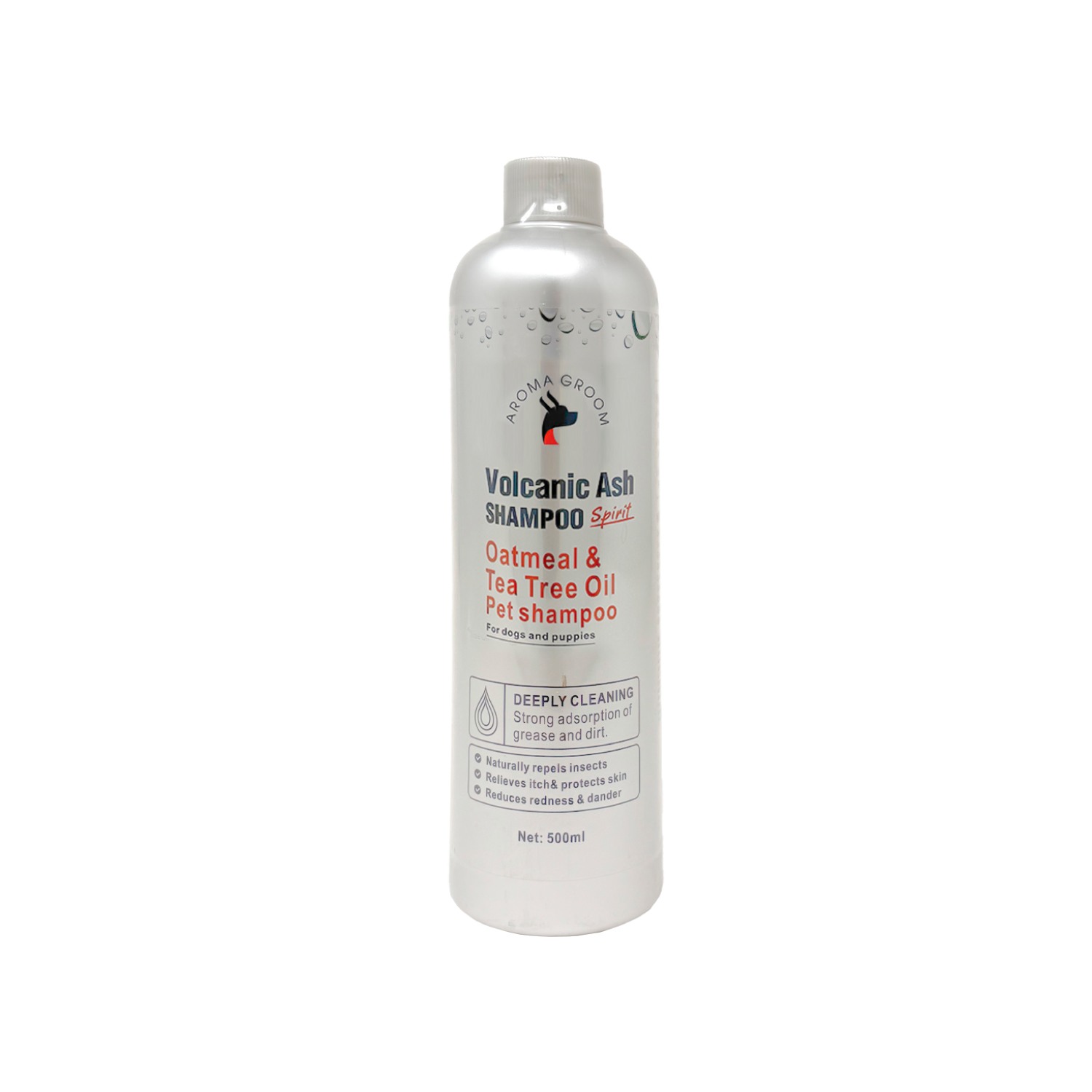 Aroma Groom Volcanic Ash Oatmeal & Tea Tree Oil Shampoo, 500 ml