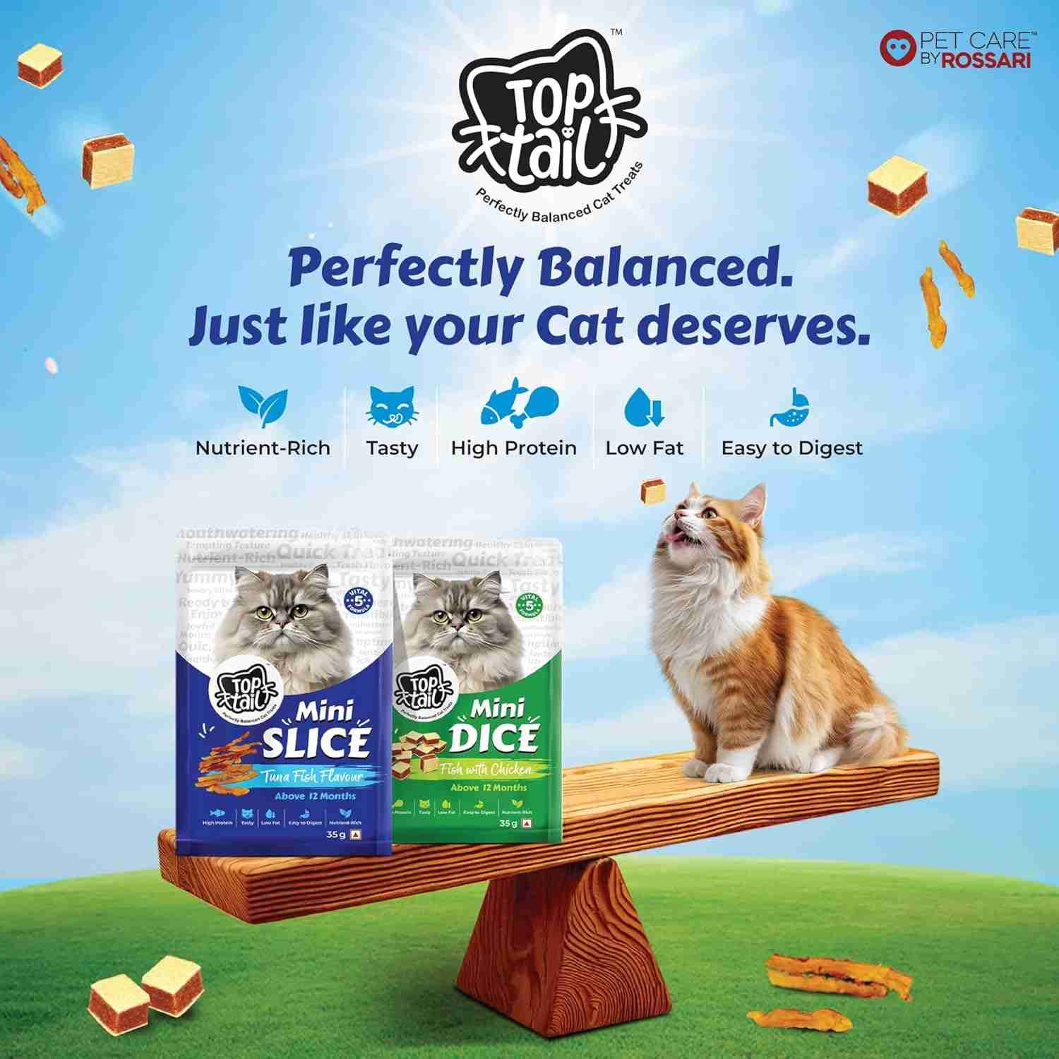 Top tail Mini Slice Tuna Treats for Cats 35 g