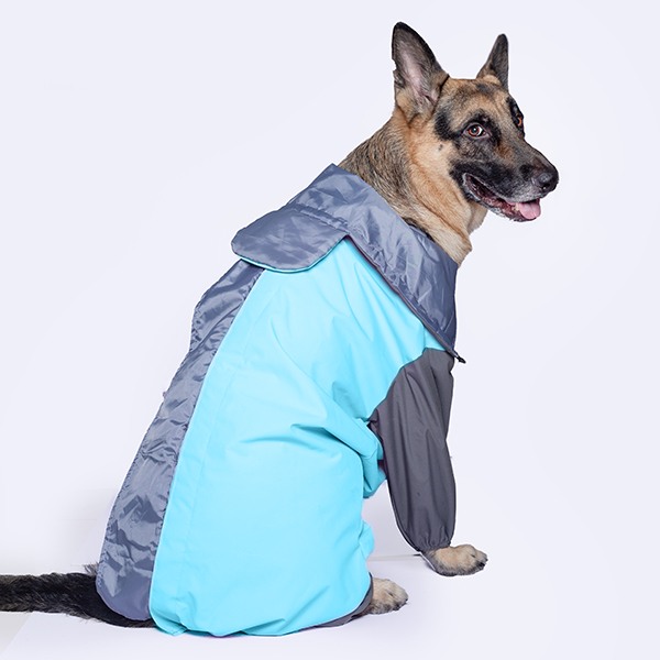 Ezra Full Sleeves Raincoat - Blue