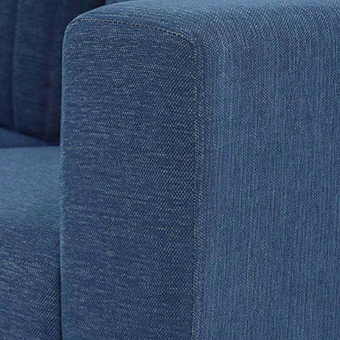 neudot Roman Sofa for Living Room |1 Person Sofa|Premium Fabric with Cushioned Armrest | Solid Wood Frame|1 Seater in Dusky Blue Color