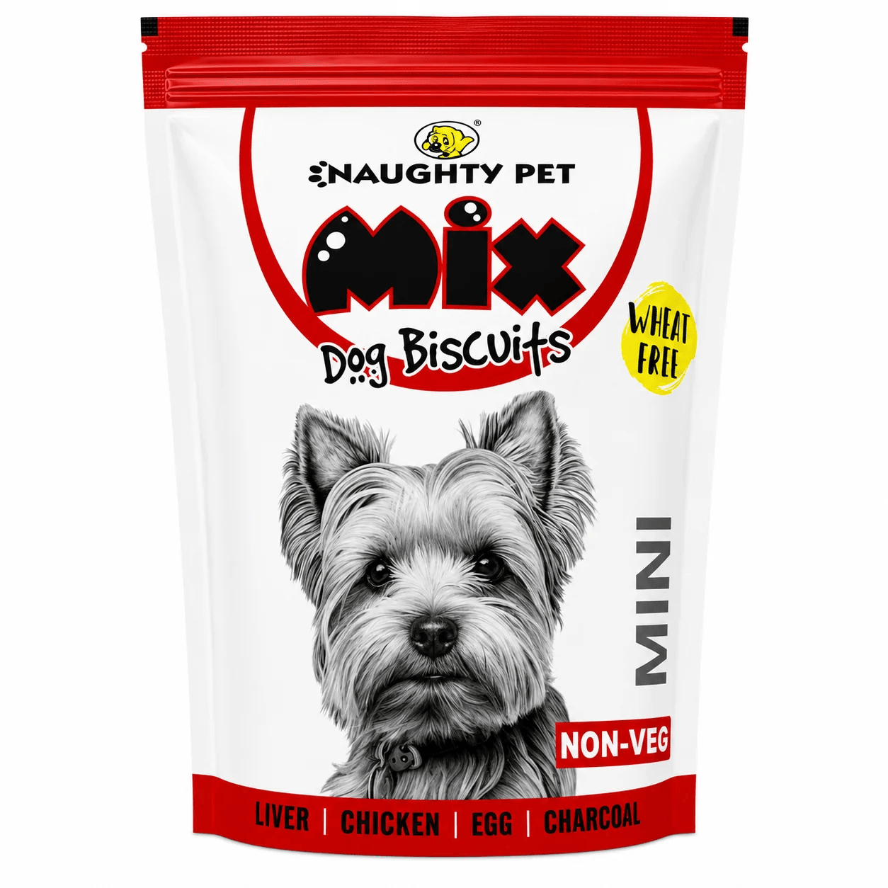 Naughty Pet Mix Non -Vegetarian Wheat Free Dog Biscuits Small Breed 500g