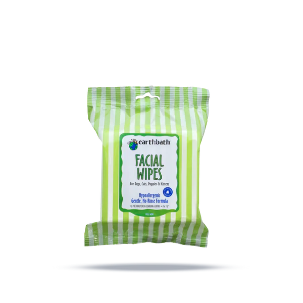 EarthBath Hypoallergenic Facial Wipes for Dogs and Cats