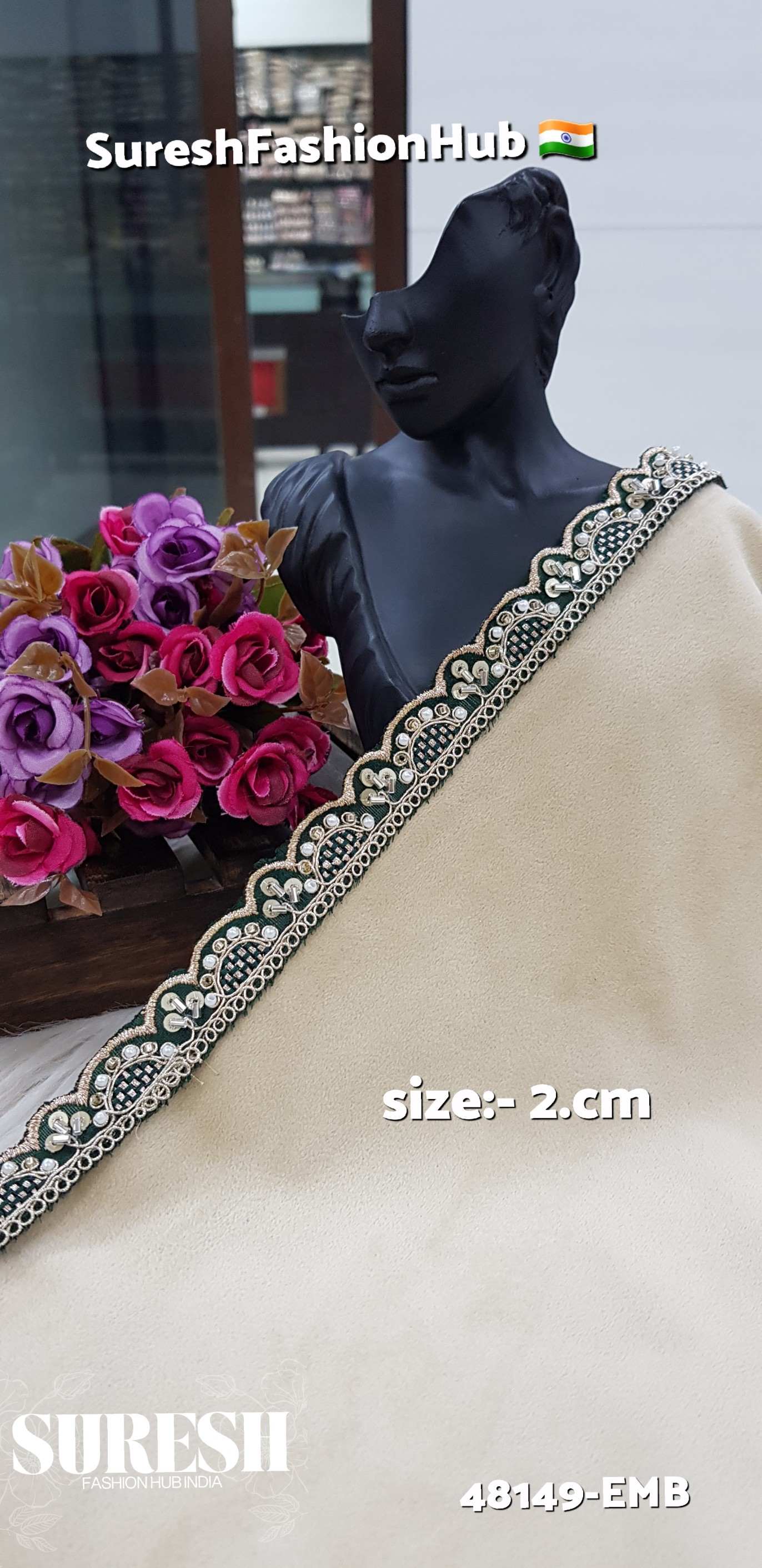 Emerald Garden Semi-Circle Lace – Bottle Green