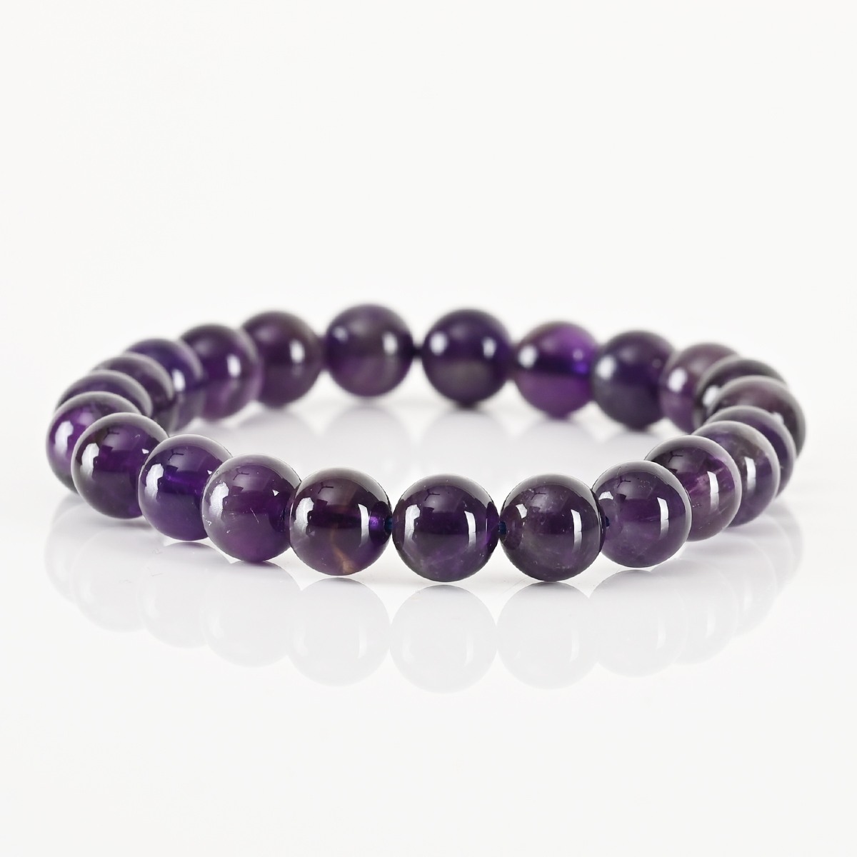 Shiv Ratan Kendra Genuine Amethyst Bracelets - Brings Inner peace and spirituality II Length: 3.5"