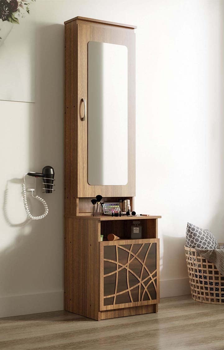 NEUDOT Paris Wooden Dressing Table with Mirror and Storage | Engineering Wood Dressing Table | Vanity Table with Mirror | Vanity Dressing Table for Bedroom, Living Room | 1-Year Warranty