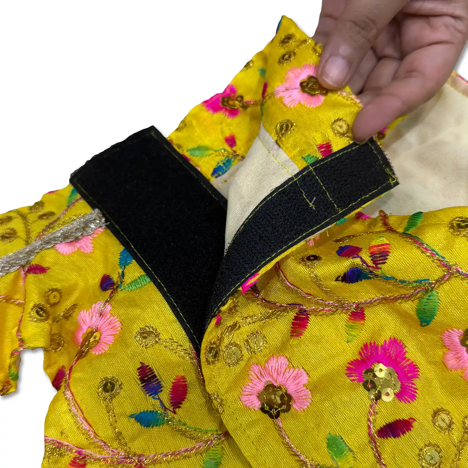 PawsIndia Traditional Marigold Yellow Princess Dress for Cats
