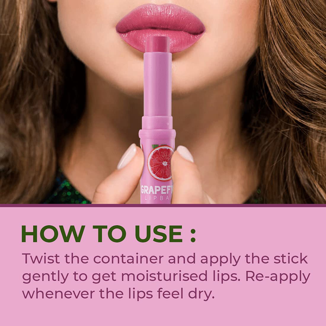 Organic Harvest Grapefruit Flavour Lip Balm Enriched With Vitamin E