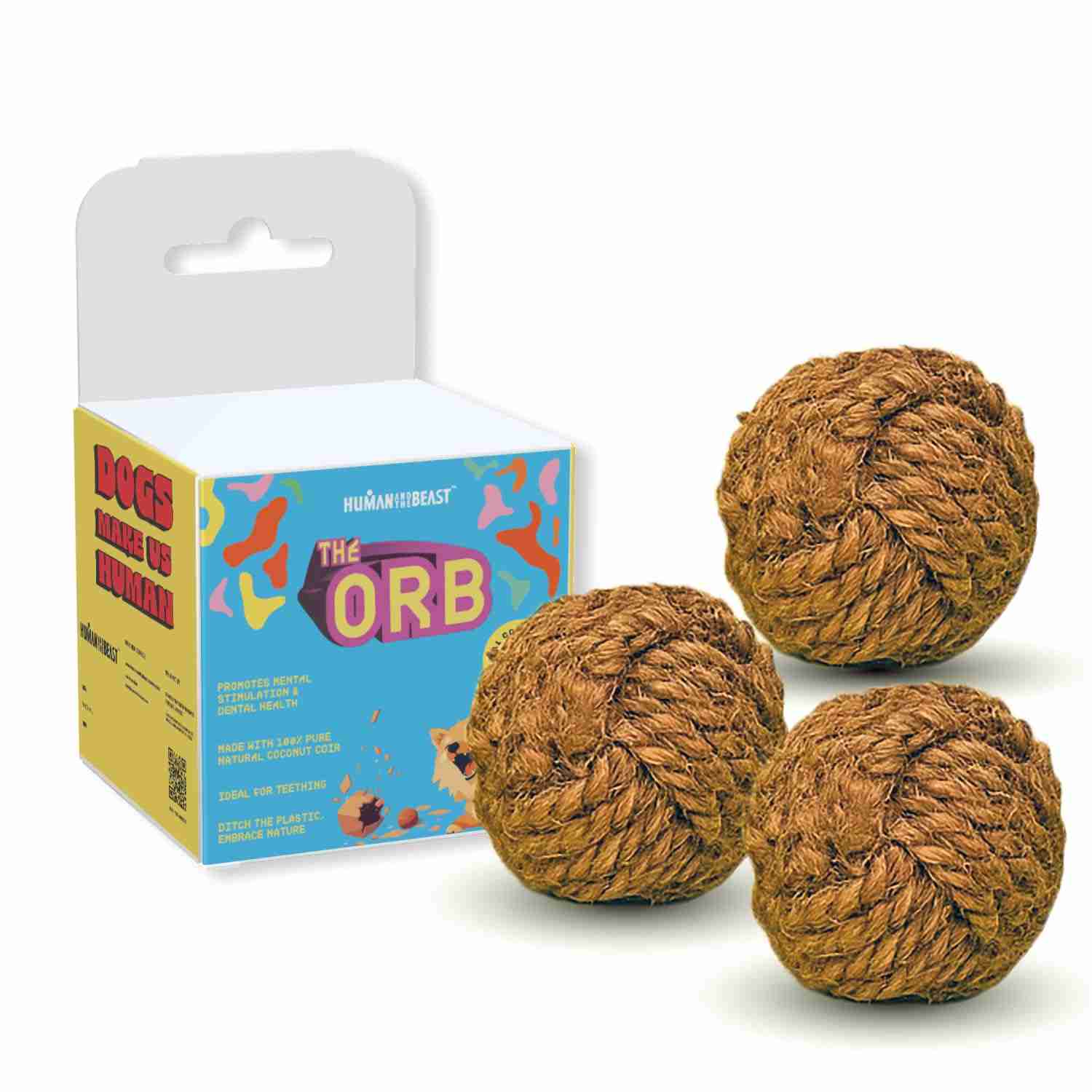 Human and The Beast The ORB Chew Clean Ball Toy for Dog