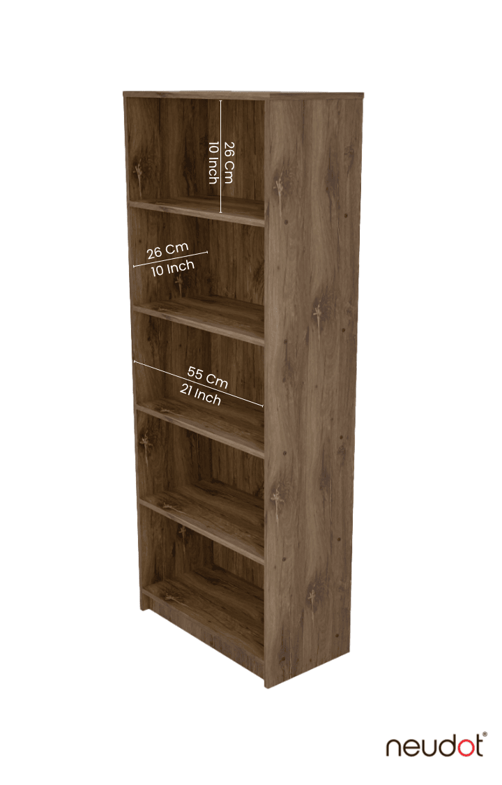 Bravo Bookshelf - Western Oak Finish
