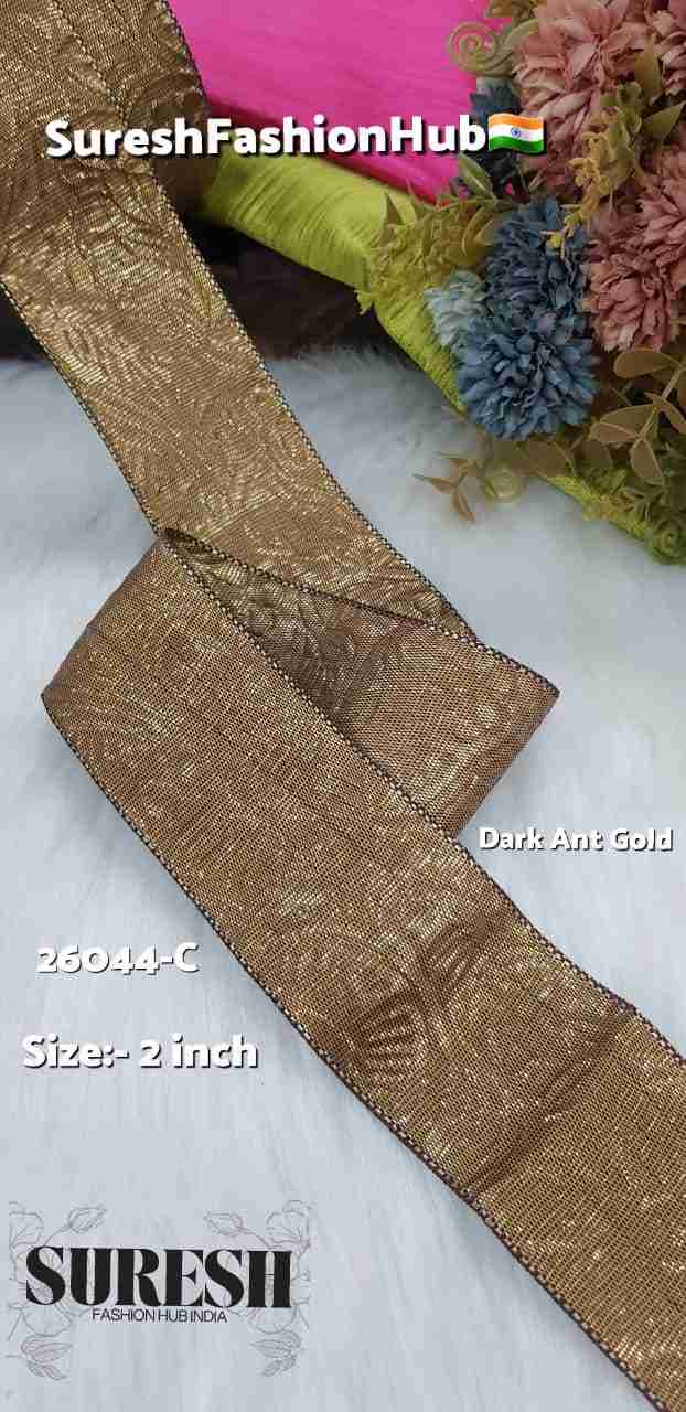 Ant Gold Machine Made Gota Lumpi Lace – Design 26044-C