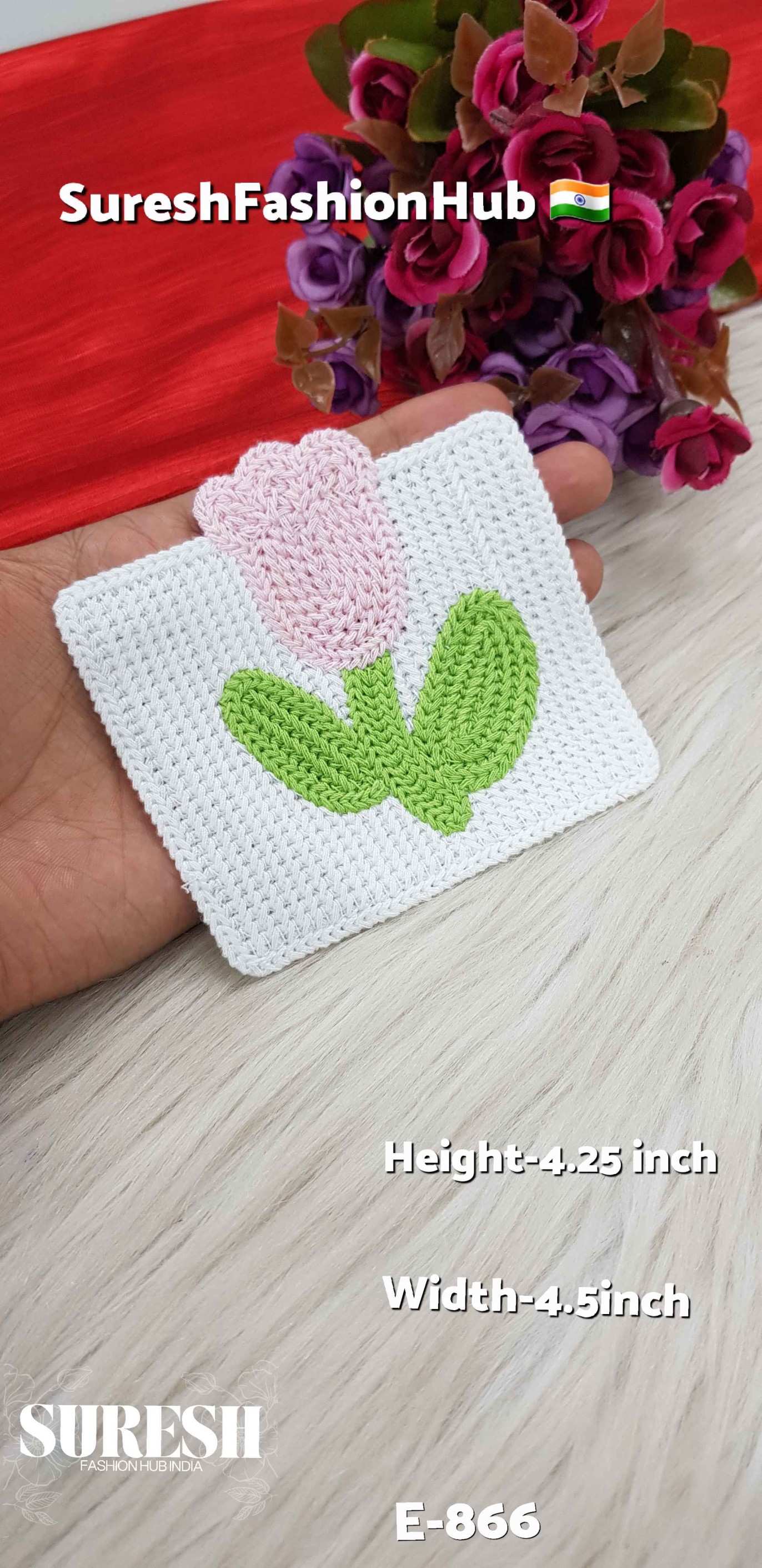 Elegant Bloom Embroidered Patch – White – E-866