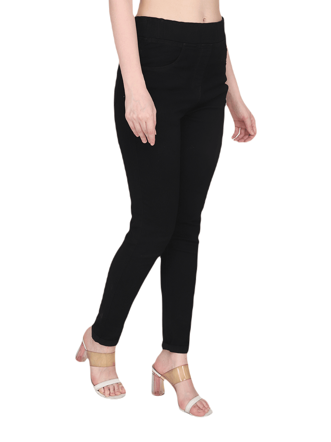 Albion By CnM Women Stretchable Black Denim Jegging