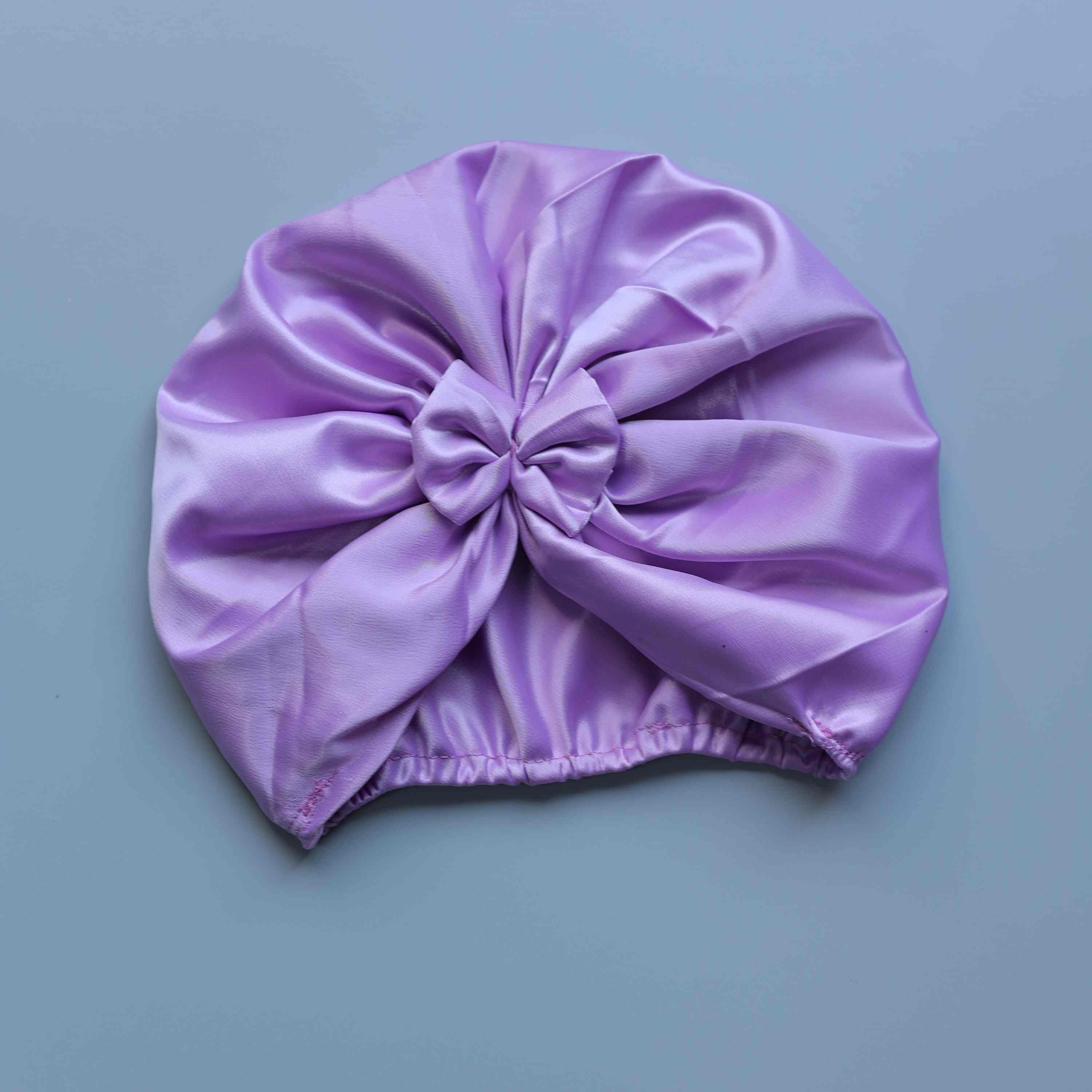 Lilac Glow Baby Romper and Turban Set