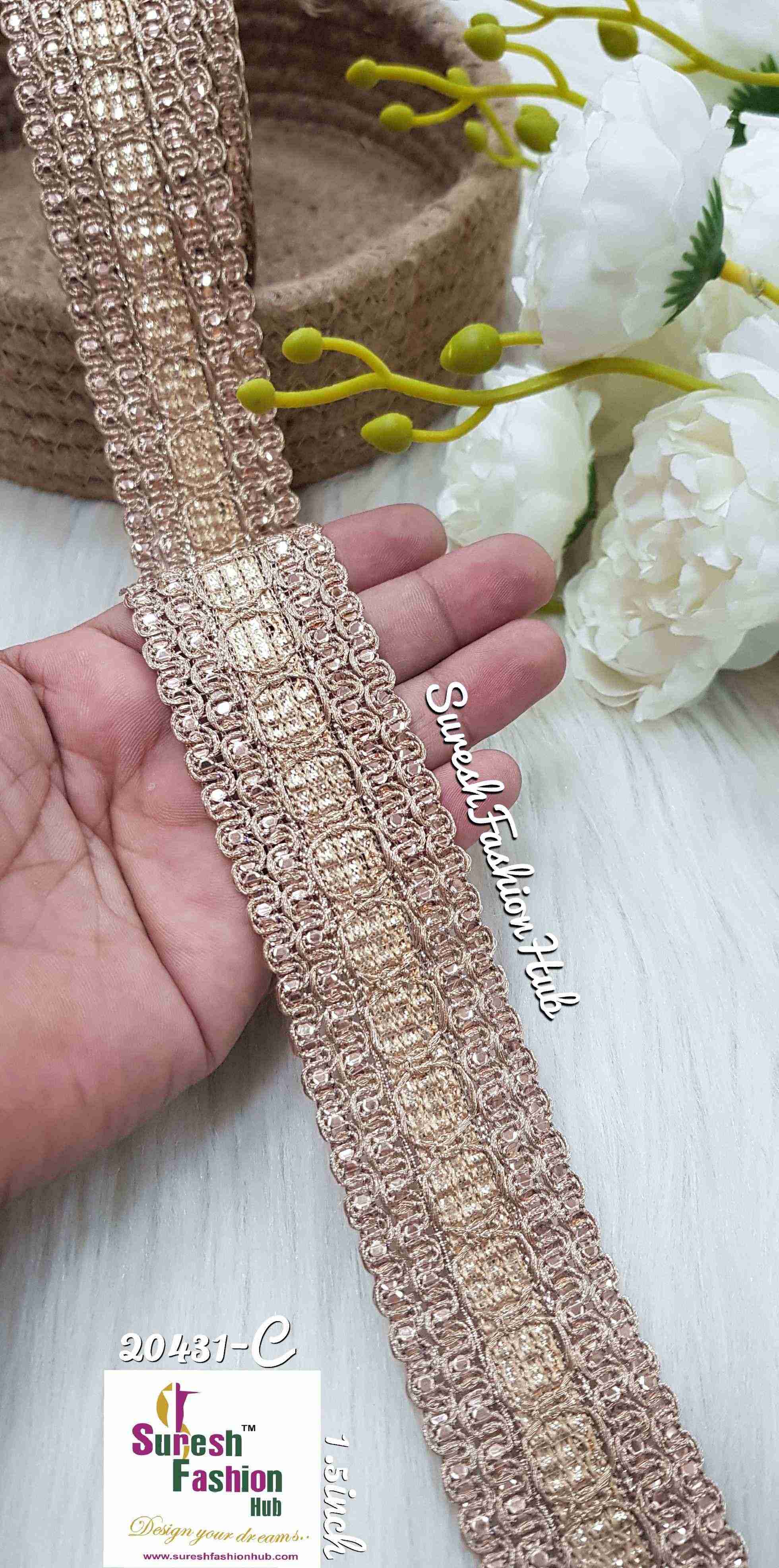 Celestial Rose Gold Zari Lace Tapestries