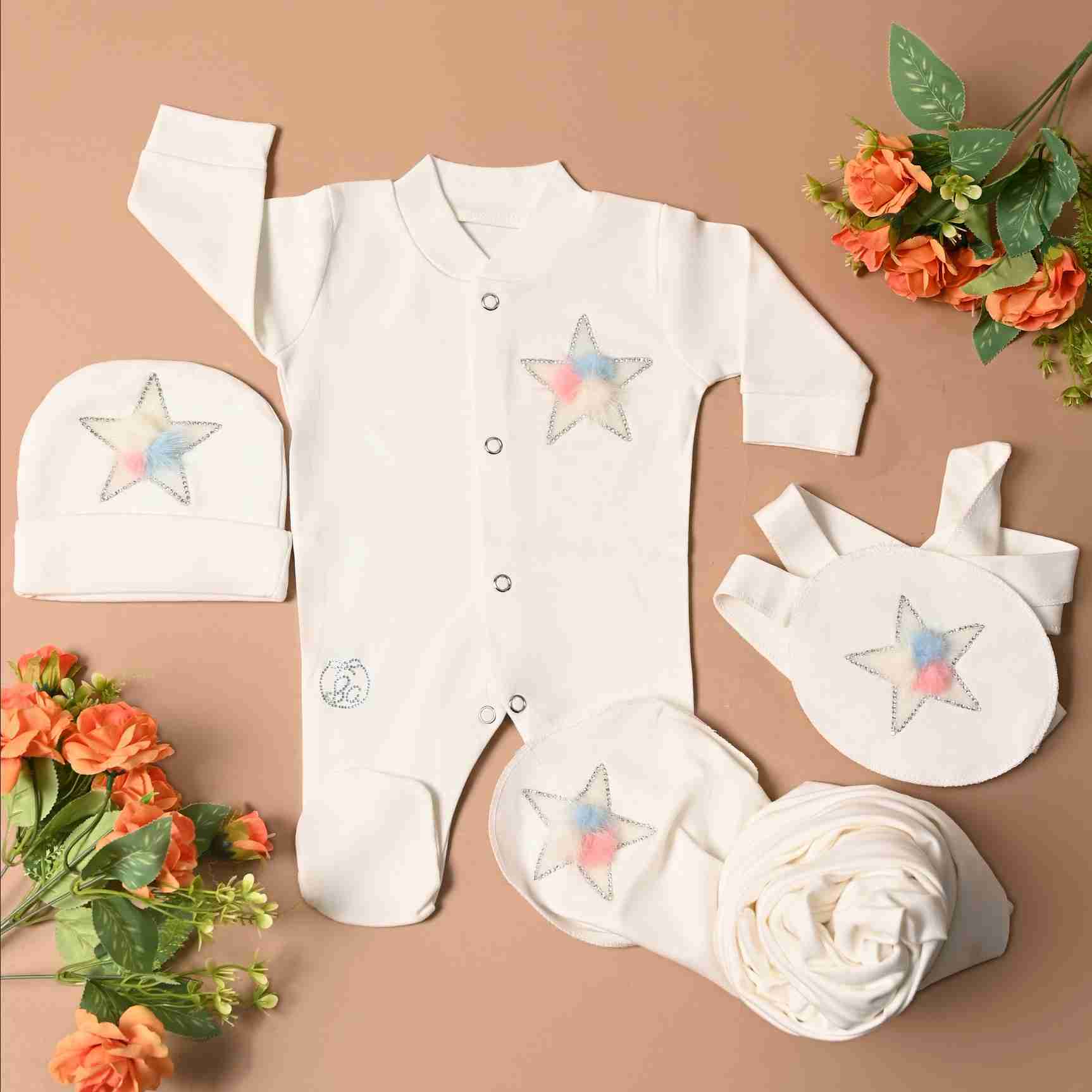 Rainbow Star Romper Set