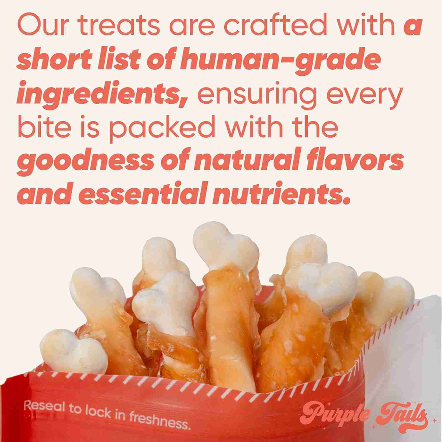 Purple Tails Sniff N Snack Chicken Wrapped Milky Bones Dog Treat, 70 g