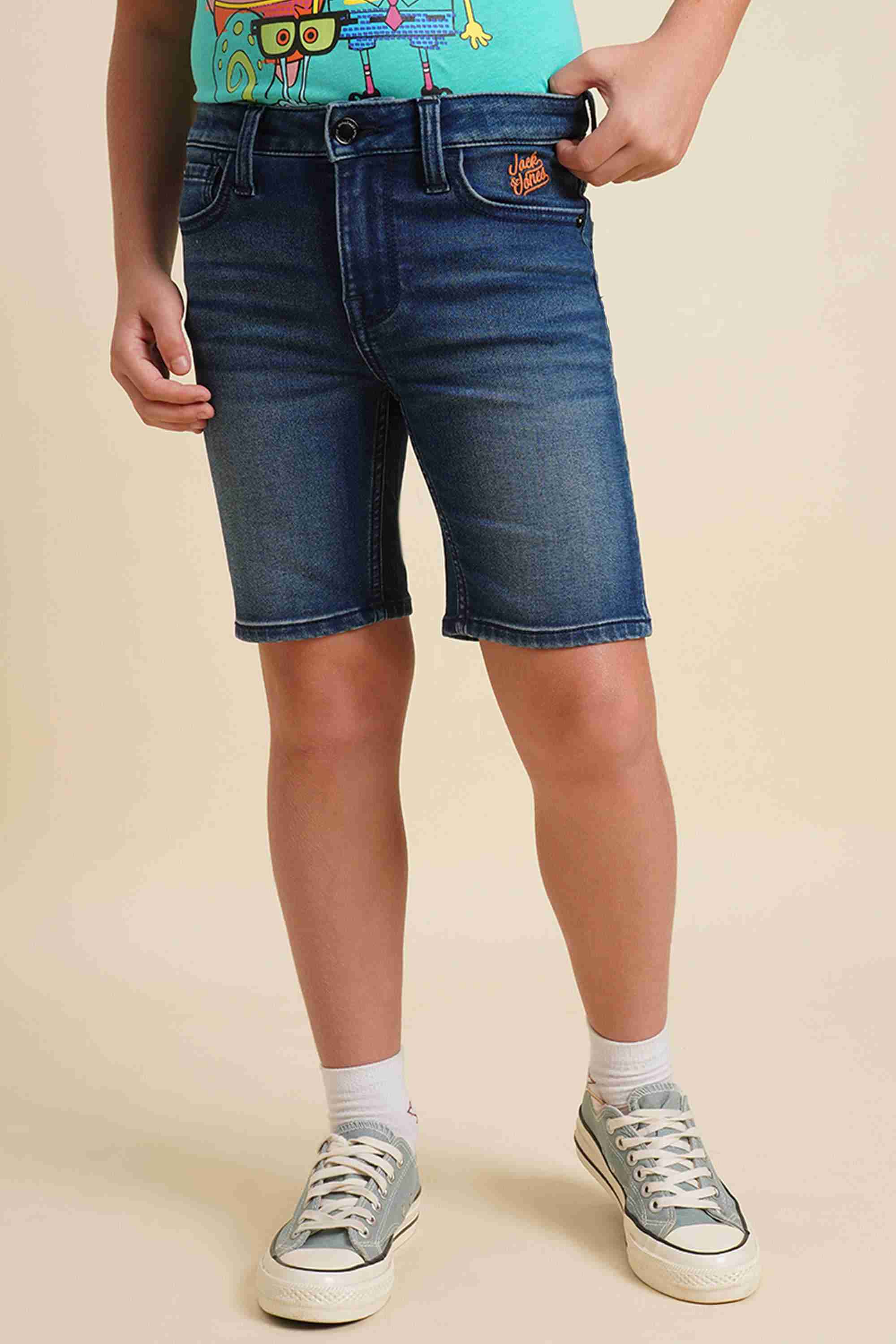 Textured Regular Fit Cotton Boy's Casual Wear Shorts