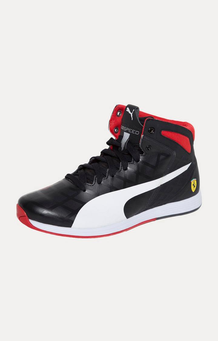 Black and White and Rosso Corsa evoSPEED 1.4 SF Mid Sneakers